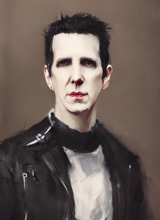 Image similar to hyper realistic portrait of tobias forge, by greg rutkowski,