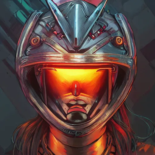 Image similar to cyberpunk viking helmet mask warrior goddess robot ninja fantasy, art gta 5 cover, official fanart behance hd artstation by jesper ejsing, by rhads, makoto shinkai and lois van baarle, ilya kuvshinov, ossdraws