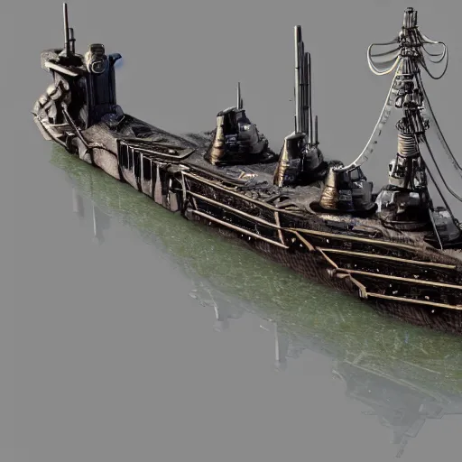 Image similar to steampunk battleship, super details, 4 k