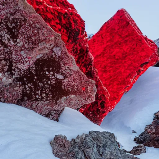 Image similar to giant red crystals
