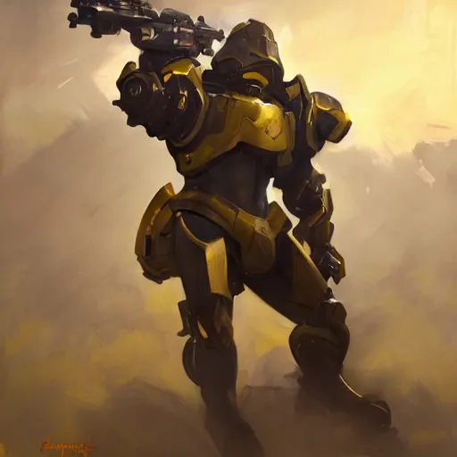 Image similar to greg manchess portrait painting of armored claude monet as overwatch character, medium shot, asymmetrical, profile picture, organic painting, sunny day, matte painting, bold shapes, hard edges, street art, trending on artstation, by huang guangjian, gil elvgren, ruan jia, randy vargas, greg rutkowski