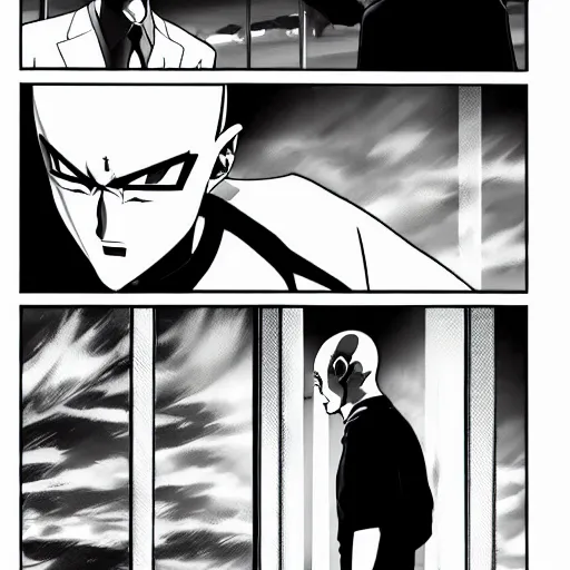 Agent 47 in a scene from neon Genesis Evangelion,, Stable Diffusion