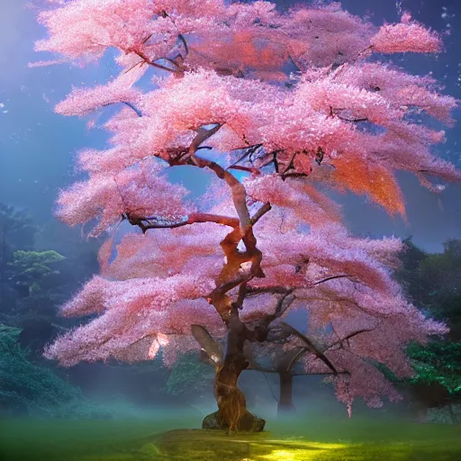 Prompt: a Sakura tree, highly detailed oil painting, unreal 5 render, rhads, Bruce Pennington, Studio Ghibli, tim hildebrandt, digital art, octane render, beautiful composition, trending on artstation, award-winning photograph, masterpiece