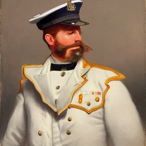 Prompt: painting of a seagull in a police uniform, 1 8 7 8, high detail