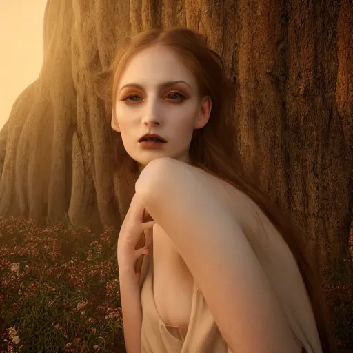 Prompt: photographic portrait of a stunningly beautiful gothic female in soft dreamy light at sunset, contemporary fashion shoot, by edward robert hughes, annie leibovitz and steve mccurry, david lazar, jimmy nelsson, breathtaking, 8 k resolution, extremely detailed, beautiful, establishing shot, artistic, hyperrealistic, beautiful face, octane render