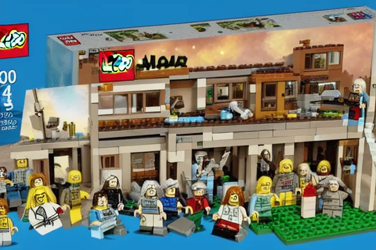 Image similar to fbi raid on the manson family at spawn ranch 1 9 7 5 lego set