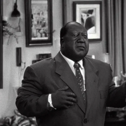 Image similar to A still of Idi Amin in the 1990s sitcom Friends