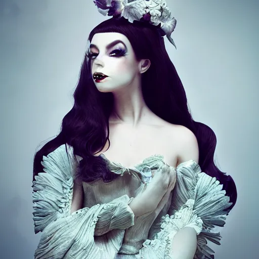 Prompt: photo of young woman by natalie shau