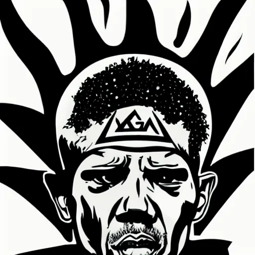 Image similar to rage against the machine, epic, vector art