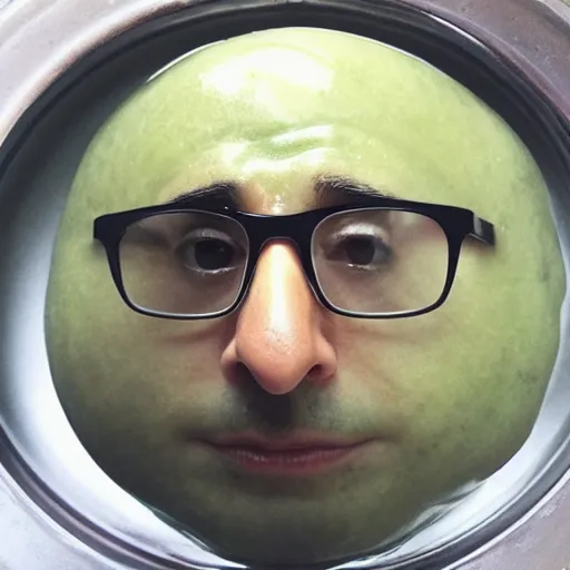 Image similar to a photo of an olive that looks like john oliver