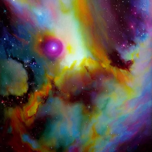 Image similar to A beautiful painting of a nebula Jim Burns