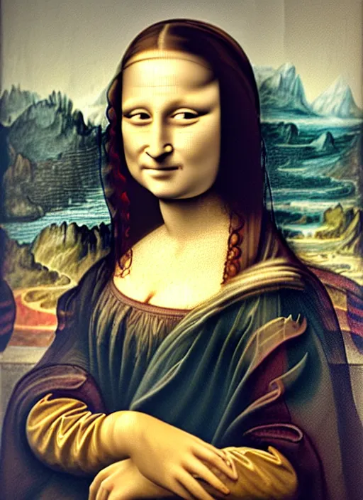 Prompt: Real life Mona Lisa, painted by Lucian Freud, highly detailed, 8k