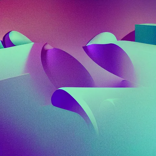 Image similar to surrealistic volumetric forms, pastels colors, modern desktop wallpaper