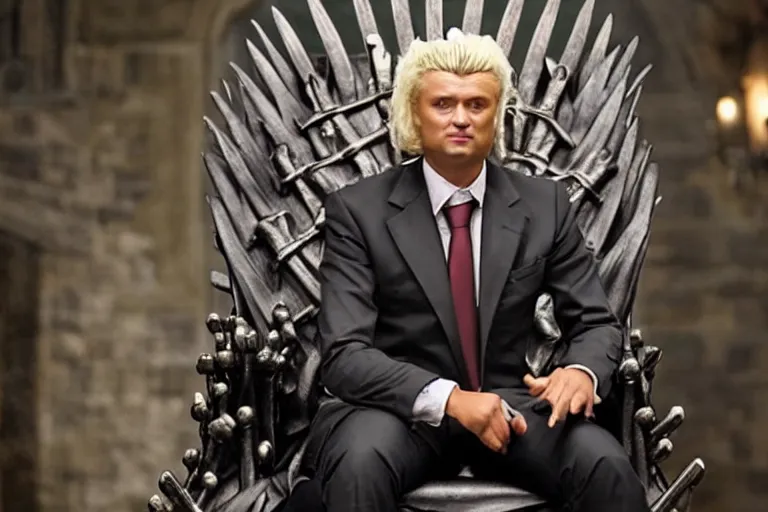 Prompt: geert wilders sitting on the iron throne