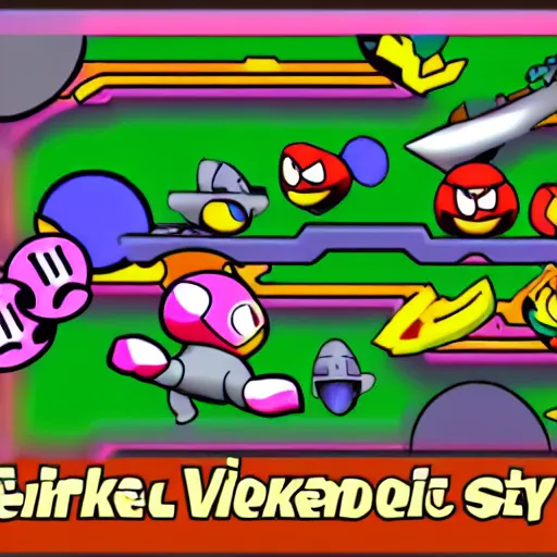 Prompt: Kirby in the style of Mario Strikers: Charged