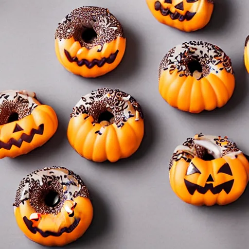 Prompt: Halloween Krispy Kreme Donuts, product photo