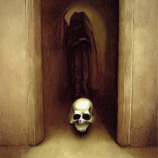 Image similar to masque of the red death, by Odd Nerdrum, by Francisco Goya, !dream there's a devil hiding behind your door, by Francis Bacon, beautiful, eerie, surreal, colorful