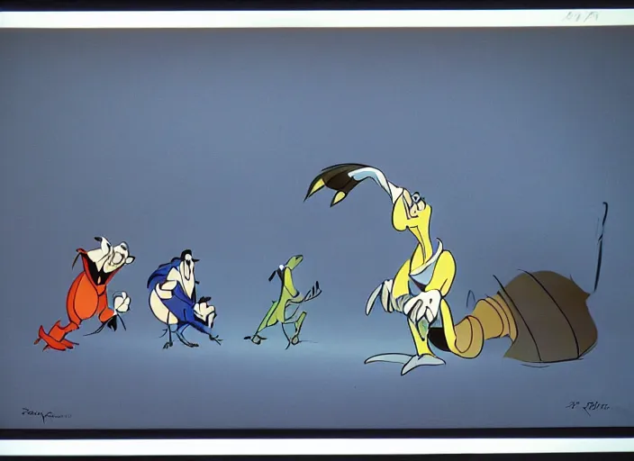 Prompt: original animation cel by milt kahl