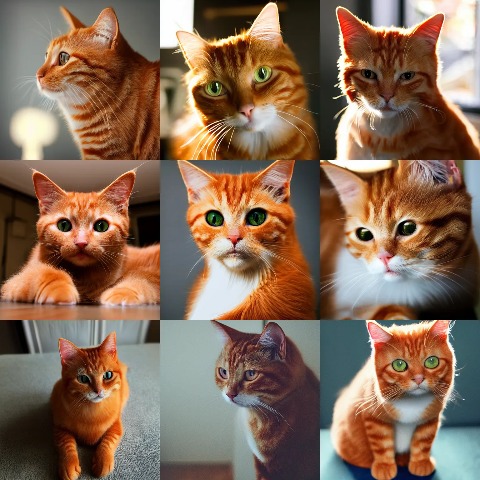 Prompt: ginger cat, soft lighting