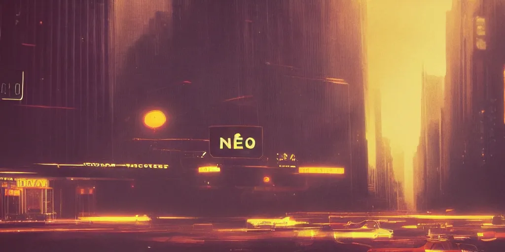 Image similar to neo noir city, 1 9 8 0 s future retro, cinematic, dramatic lighting, atmospheric