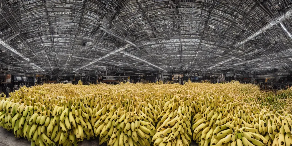 Prompt: a professional photographic picture of thousands of bananas, photographic filter, unreal engine 5, realistic, hyperdetailed, 8 k, cinematic, volumetric lighting, very realistic effect, hd, hdr, 4 k, sharp focus, octane render, ultra detailed, high resolution, trending on artstation in the style of albert dros glowing rich colors powerful imagery