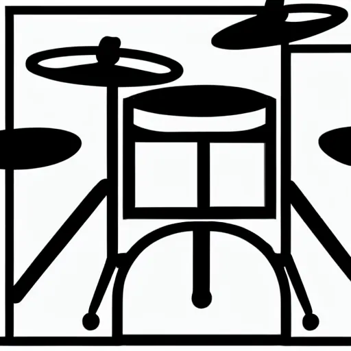 Image similar to a technical diagram representing the ideal way to mic a drum kit,