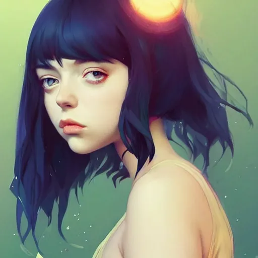 Image similar to a beautiful billie eilish christina hendricks alluring instagram model in crop top, by guweiz and wlop and ilya kuvshinov and artgerm and makoto shinkai and studio ghibli, symmetrical eyes, aesthetic, gorgeous, stunning, alluring, attractive, artstation, deviantart, pinterest, digital art