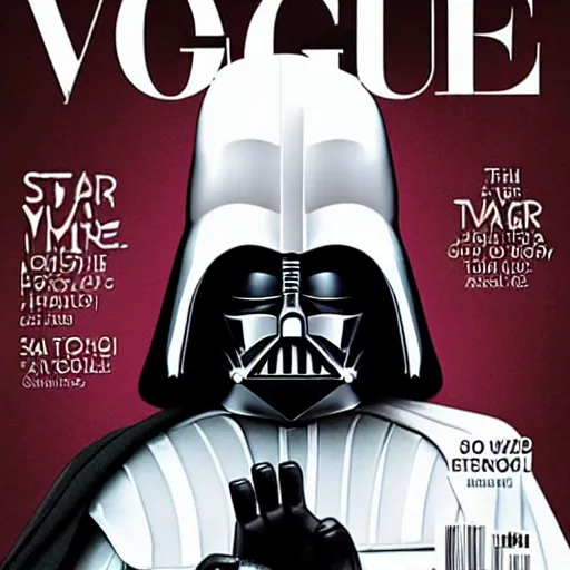 Image similar to Darth Vader Vogue Cover