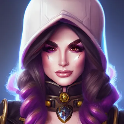 Image similar to portrait of Caitlyn from League of Legends, by Fortiche Studio, from Netflix's Arcane, trending on artstation,fine details, realistic shaded, fine-face, Steampunk city on the background, painted texture, pretty face,by Artgerm