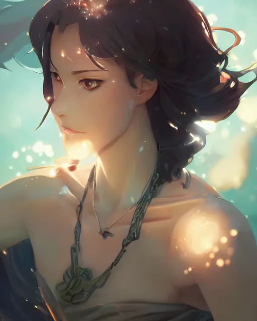 Prompt: a goddess kneeling, intense beauty, full shot, atmospheric lighting, detailed face, by makoto shinkai, stanley artgerm lau, wlop, rossdraws