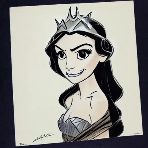 Image similar to milt kahl sketch of victoria justice as princess padme from star wars episode 3