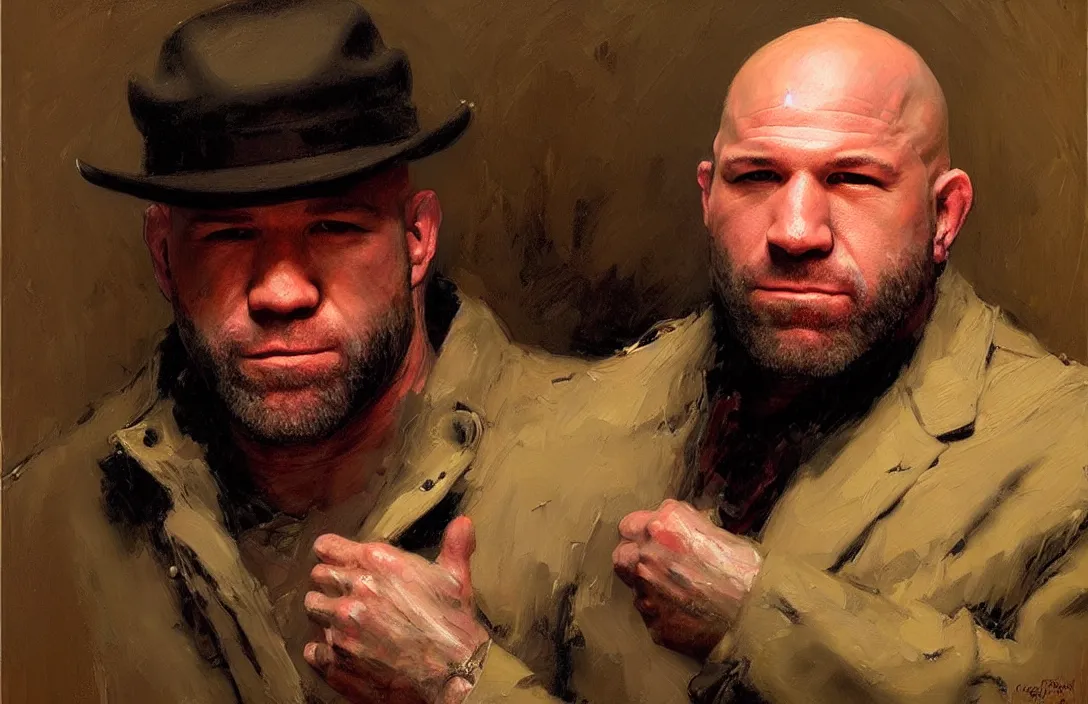 Image similar to portrait of dana white!!!!!!!!!!!!!!!!!!!!!!!!!!!, detailed face, detailed painting,, epic lighting, by ilya repin, phil hale and kent williams