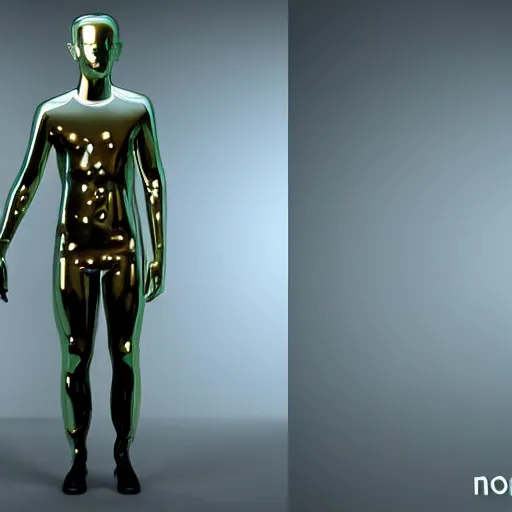 Image similar to a holographic metal manequin, intricate unreal engine 5 creation