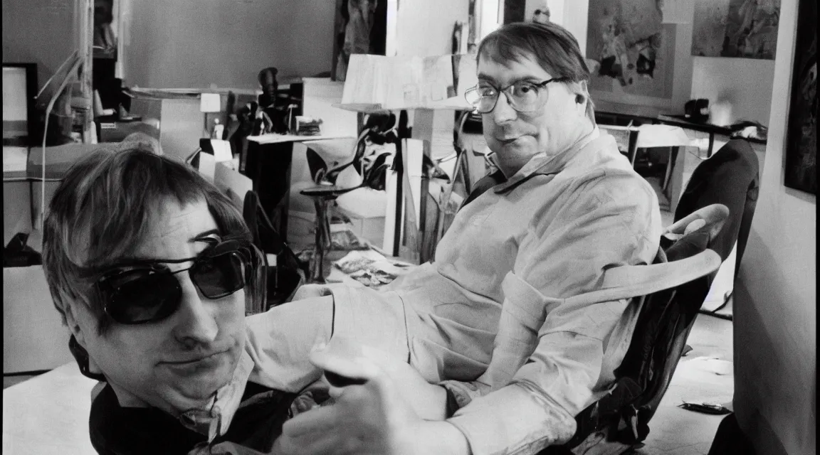 Image similar to portrait of Linus Torvalds taked by Henri Cartier-Bresson