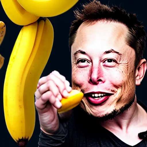 Image similar to elon musk eating banana