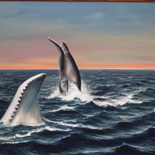 Image similar to the final whaling trip, oil on canvas, highly detailed, masterpiece