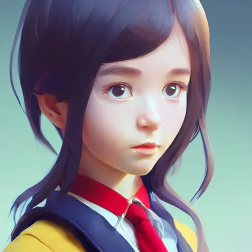 Prompt: worksafe. insanely detailed. instagram photo, kodak portra. by wlop, ilya kuvshinov, krenz cushart, greg rutkowski, pixiv. zbrush sculpt, octane, maya, houdini, vfx. close - up feminine gorgeous cute schoolgirl. cinematic dramatic atmosphere, sharp focus, volumetric lighting.