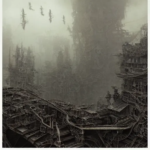 Prompt: a beautiful hyperrealistic ultradetailed matte painting of dieselpunk war machines, by James Stokoe and harry clarke and Zdzisław Beksiński and Jakub Rozalski, war theatre, dark, realistic, smog, black smoke, oil, machine parts, dystopian, insane details, peter mohrbacher, intricate, mecha, embers, trending on artstation, volumetric lighting, smog, micro details, HD wallpaper, 8k