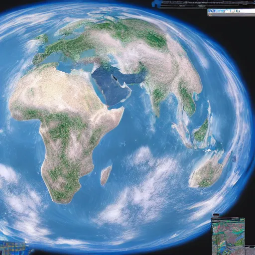 Prompt: the 3 d earth created with blender has obvious terrain layers, satellite imagery, 3 d, bright, insanely detailed and intricate, hypermaximalist, elegant, ornate, hyper realistic, super detailed