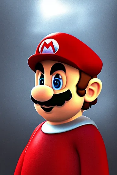 Image similar to “ very very intricate photorealistic photo of a realistic human version of super mario wearing his red cap in an episode of game of thrones, photo is in focus with detailed atmospheric lighting, award - winning details ”