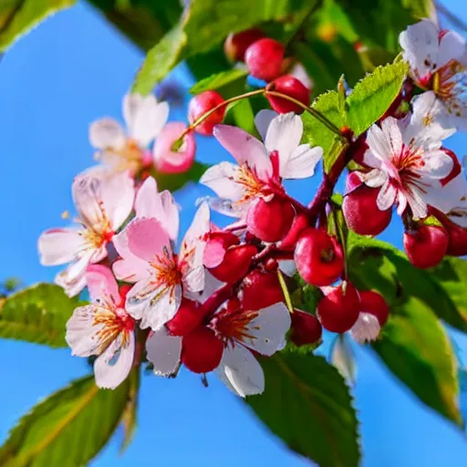 Image similar to cherries blossoms catching the sun