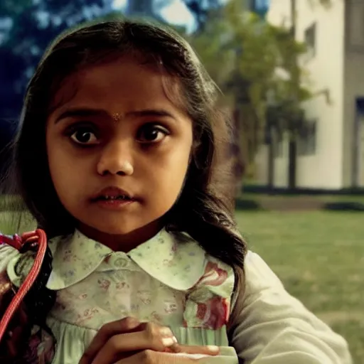 Prompt: !dream close-up of Jyoti Amge as a detective in a movie directed by Christopher Nolan, movie still frame, promotional image, imax 70 mm footage