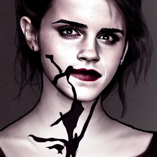 Image similar to emma watson as a vampire from twilight