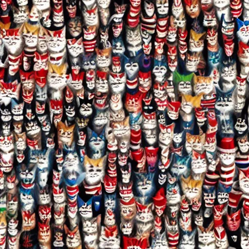 Image similar to cats wheres wally