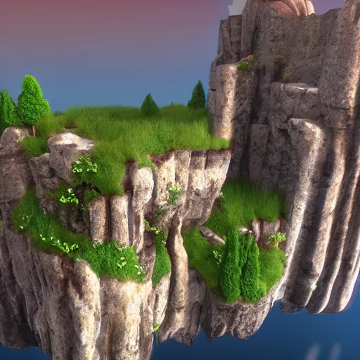 Prompt: unreal engine. cliff