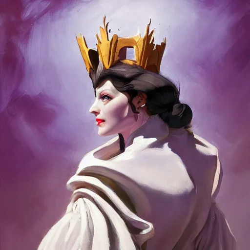 Prompt: greg manchess portrait painting of partially armored white queen from alice in wonderland as overwatch character, medium shot, asymmetrical, profile picture, organic painting, sunny day, matte painting, bold shapes, hard edges, street art, trending on artstation, by huang guangjian, gil elvgren, ruan jia, randy vargas, greg rutkowski