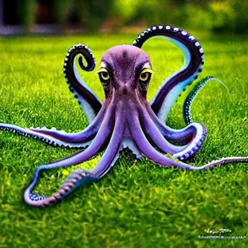 Image similar to an octopus - cat - hybrid, animal photography