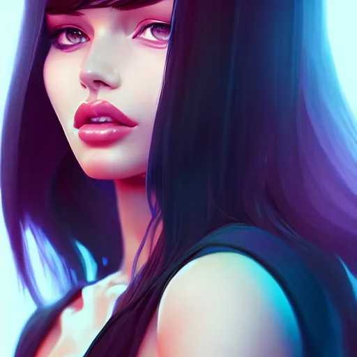 Image similar to portrait of a beautiful adriana lima, art by lois van baarle and ross tran and sam yang and ilya kuvshinov and guweiz, digital art, high detail, sharp focus, unreal engine 5, trending on artstation, deviantart, pinterest, victorias secret, 4 k uhd image