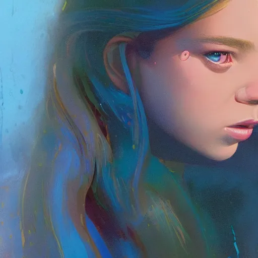 Prompt: half - electric sydney sweeney in rain, cute - fine - face, pretty face, oil slick hair, realistic shaded perfect face, extremely fine details, realistic shaded lighting, poster by by ilya kuvshinov katsuhiro otomo, magali villeneuve, artgerm, jeremy lipkin and michael garmash and rob rey, silvain sarrailh, jinsung lim