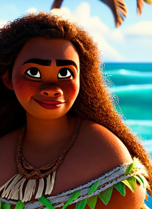 Prompt: moana, soft natural light, stillframe